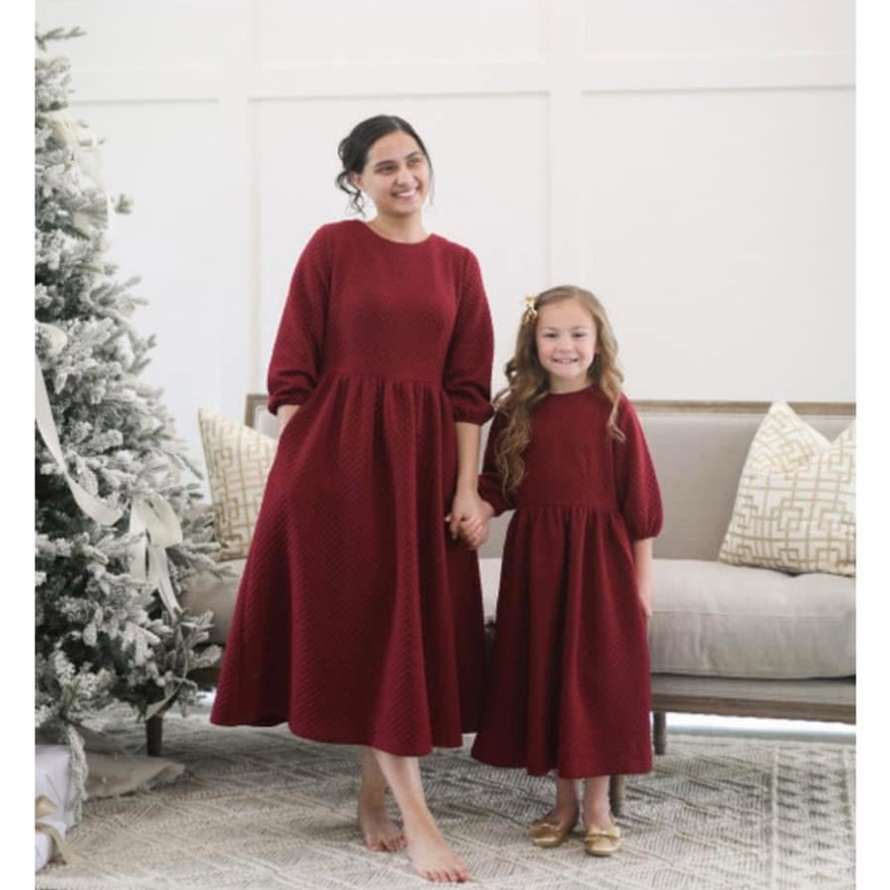 Dainty Jewells Burgundy Midi Dress